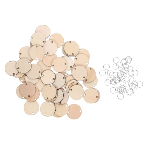EPIGEIST Holzscheiben mit Doppel Basteln Natürliche Runde Holzanhänger für DIY Dekoration Personalisierbare Holzplättchen für Wanddeko Geschenke und Partyaccessoires von EPIGEIST