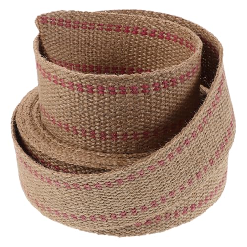 EPIGEIST Jute-webbing Breit Natürliches Polsterband mit Roter Streifen für Stuhlreparatur Möbelverstärkung Handwerk Dekoration Strapazierfähig und Atmungsaktiv von EPIGEIST