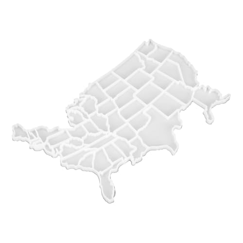 EPIGEIST Karte Puzzle Silikonform für Epoxidharz Gießen DIY America Puzzle Gießform Flexible Transparente Silikonform Kreative Bastelidee von EPIGEIST