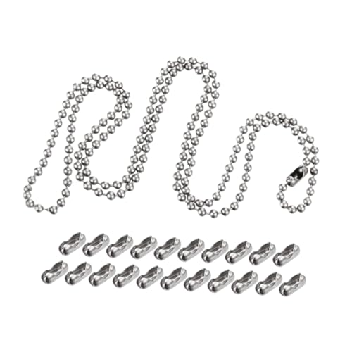 EPIGEIST Kugelkette mit Verbindern Langlebige Diy Schmuck und Schlüsselanhänger Kette Runde Perlen Vielseitig für Anhänger Marken und Bastelprojekte von EPIGEIST
