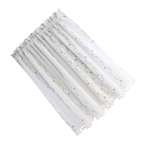 EPIGEIST Kurzgardine aus Hochwertiger Baumwolle Halbtransparent mit Floralem Muster Staubschutz Einfache Montage Dekorativ für Küche und EPIGEIST Kurzgardine aus Hochwertiger Baumwolle Halbtransparent mit Floralem Muster Staubschutz Einfache Montage Dekorativ für Küche und von EPIGEIST
