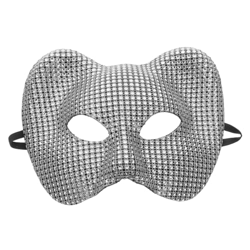 EPIGEIST Leoparden Halbgesichts Maske mit Glitzersteinen Atmungsaktive Tier Masquerade Cosplay Maske für Karneval Bühnenauftritte Partys Wiederverwendbar und Einfach Anzuziehen von EPIGEIST