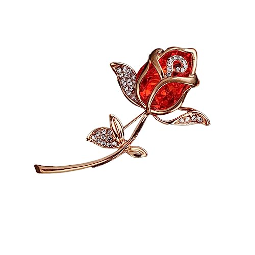 EPIGEIST Lustige Rosenbrosche Tasche Kleidung Schalnadel Kristalldekor Strass Kleiderzubehör Brosche Für Kleidung Partynadeln Mini Rosenbrosche Damen Und Mädchen Gastgeschenk von EPIGEIST