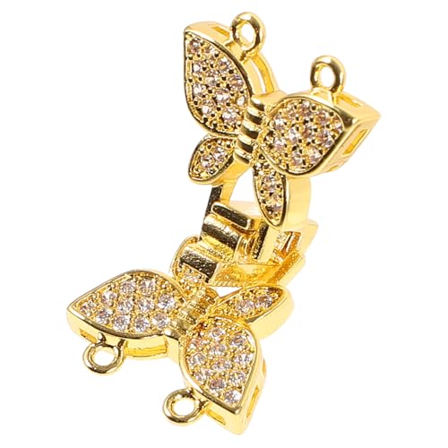 EPIGEIST Luxuriöser Schmuckverschluss Schmetterling Metallverschluss für Armband und Halskette DIY Connector Kupfer Langlebig Goldfarben Glänzend EPIGEIST Luxuriöser Schmuckverschluss Schmetterling Metallverschluss für Armband und Halskette DIY Connector Kupfer Langlebig Goldfarben Glänzend von EPIGEIST