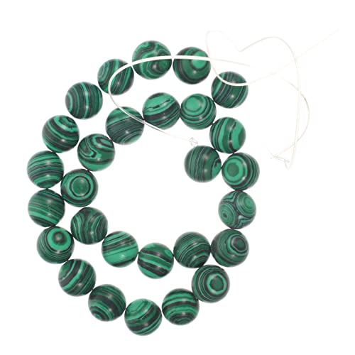 EPIGEIST Malachit Perlen Diy Schmuckherstellung Runde Lose Steine für Armbänder und Anhänger Langlebige und Glatte Bastelperlen Zubehör für von EPIGEIST
