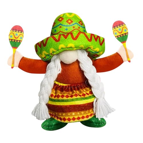EPIGEIST Mexikanische GNOME Puppe mit Strohhut Hawaiianischer Stil Dekoratives Dekoornament für Party Schreibtisch und Kreatives für Familie und Freunde von EPIGEIST