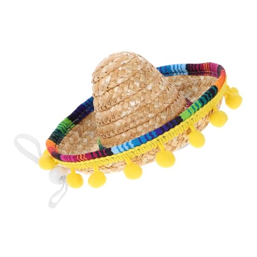 EPIGEIST Mini Mexikanischer Sombrero Hut für Haustiere Partyaccessoire mit Kinnband Kleines Mexikanisches Kostüm Vielseitig für Fiesta Geburtstag und Karneval Buntes Design von EPIGEIST