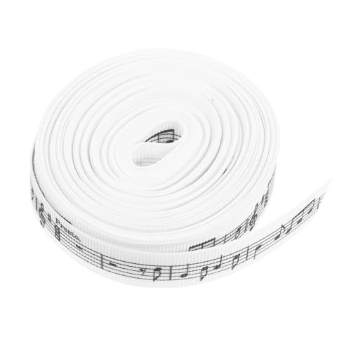 EPIGEIST Musiknoten dekoband aus Robustem Polyester Breit Lang Bedrucktes Geschenkband für Partyverpackungen DIY projekte Blumensträuße und Festliche Heimdekoration von EPIGEIST
