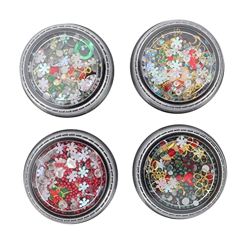 EPIGEIST Nageldekorationen Weihnachten DIY Nagelcharms Maniküre Ornamente Aus Legierung Für Nail Art Aufbewahrungsbox Für Einfache Handhabung von EPIGEIST