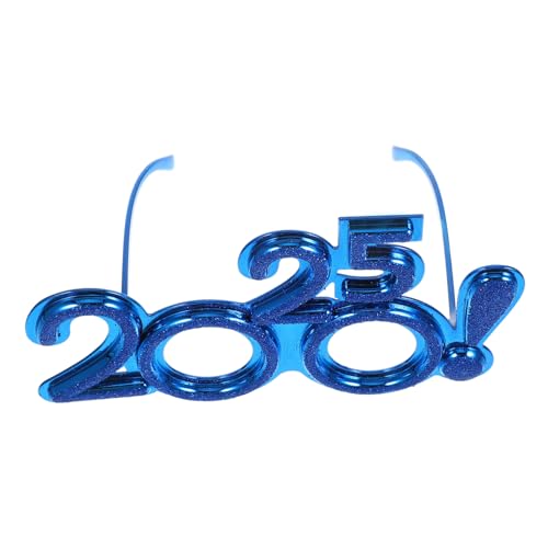 EPIGEIST Neujahrsbrille Partybrille Lustige Eyewear mit Ausrufezeichen Blau Glitzer Dekoration für Themenparty Festival Zubehör von EPIGEIST