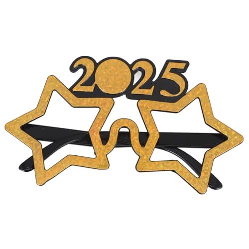 EPIGEIST Neujahrsbrille Partybrille Zahlen Design Sternförmige Fotorequisite Leicht Tragbar Spaß Brillen für Silvester Feier von EPIGEIST