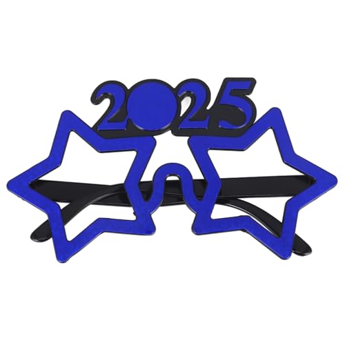 EPIGEIST Neujahrsbrille aus Robustem Pc Material mit Stern Design Lustige Partybrille für Silvester Feier Spaß Brille für Erwachsene und Jugendliche von EPIGEIST