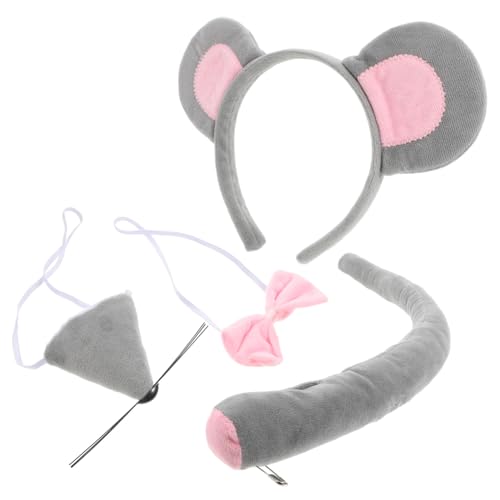 EPIGEIST Niedliches Mäuse kostümset Weichem Stirnband Schleife und Nase Verstellbares Cosplay zubehör für Damen Karneval Fasching Geburtstagsfeier EPIGEIST Niedliches Mäuse kostümset Weichem Stirnband Schleife und Nase Verstellbares Cosplay zubehör für Damen Karneval Fasching Geburtstagsfeier von EPIGEIST