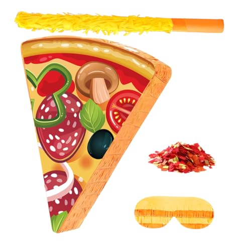 EPIGEIST Pizza Party Pinata mit Augenbinde und Konfetti Pizzastück Design Vielseitig für Kindergeburtstag Cinco De Mayo Feier und Interaktive Partyspiele Karton mit Krepppapier EPIGEIST Pizza Party Pinata mit Augenbinde und Konfetti Pizzastück Design Vielseitig für Kindergeburtstag Cinco De Mayo Feier und Interaktive Partyspiele Karton mit Krepppapier von EPIGEIST