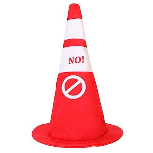 EPIGEIST Plüsch Verkehrshütchen Mütze Traffic Cone Form Weiches Cosplay Kostüm Halloween Party Hut Erwachsene Karneval Zubehör von EPIGEIST