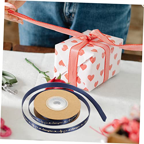EPIGEIST Polyester Geschenkband mit Glänzenden Buchstaben Dekoratives Schleifenband in Vielseitig für Geschenkverpackung Blumenarrangements und Bastelarbeiten Langlebiges DIY Deko Band von EPIGEIST