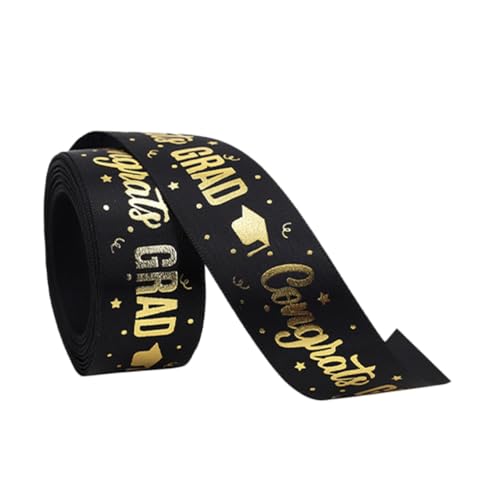 EPIGEIST Polyester Geschenkband mit Goldprägung Breit Reißfestes DIY Bastelband für Geschenkverpackung Partydeko und Kreative Schleifen Leuchtende Farbe von EPIGEIST