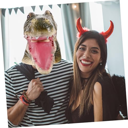 EPIGEIST Realistische Reptilien Kopfmaske Halloween Tierkostüm Maske Cosplay Party Tierkopf Verstellbar für Erwachsene Karneval Fasching Maskerade von EPIGEIST
