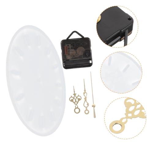 EPIGEIST Runde Silikon Uhr Form für DIY Epoxidharz Uhrengestaltung Flexible Langlebige Silikonform mit Goldfarbenen Zeigern für Individuelle Uhr Reparatur und Bastelarbeiten von EPIGEIST
