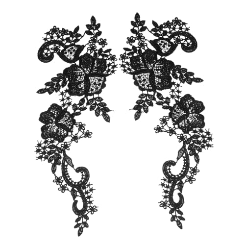 EPIGEIST Schwarze Spitzenapplikation Blumenmuster Bestickter DIY Kragen für Hochzeitskleider Eleganter Schmuck für Brautmode Einfach zu Nähen Vielseitig für Abendkleider und Kostüme EPIGEIST Schwarze Spitzenapplikation Blumenmuster Bestickter DIY Kragen für Hochzeitskleider Eleganter Schmuck für Brautmode Einfach zu Nähen Vielseitig für Abendkleider und Kostüme von EPIGEIST