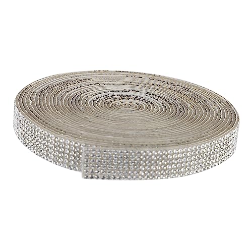 EPIGEIST Selbstklebende Bohreraufkleber zum Einpacken Verpackung Diamanten trimmen wickeln Kunsthandwerksband Band für Hochzeitstorte Wickelband abschneiden Kristallband Strasssteine Silber von EPIGEIST