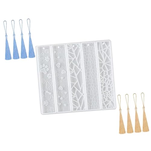 EPIGEIST Silikon Lesezeichenform Fach mit Quasten Epoxidharz Gießform für DIY Buchzeichen Vielseitige Muster Transparentes Silikon Dekorative Tasseln für Bastelarbeiten EPIGEIST Silikon Lesezeichenform Fach mit Quasten Epoxidharz Gießform für DIY Buchzeichen Vielseitige Muster Transparentes Silikon Dekorative Tasseln für Bastelarbeiten von EPIGEIST