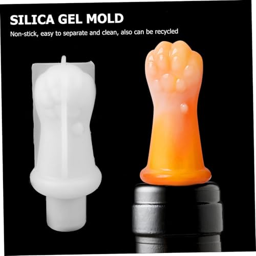 EPIGEIST Silikonform Flaschenstopfen Wein DIY Kristall Epoxy Gießform Teiliges mit Katzenpfote Katze Hund Hase Designs Langlebig und Bruchsicher zum Basteln und Dekorieren von EPIGEIST