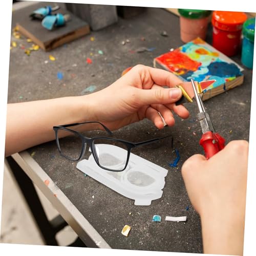 EPIGEIST Silikonform Gießform Brillen DIY Epoxidharz Silikon Gießformen Wiederverwendbar Feine Details Praktische Bastelhilfe für Kreative Tischdeko Weiß von EPIGEIST