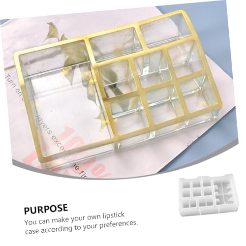 EPIGEIST Silikonform Lippenstift Aufbewahrungsbox DIY Flexibel Transparent Epoxidharz Silikon Gießform für Kosmetik Organizer Leicht Langlebig Schadstofffrei von EPIGEIST