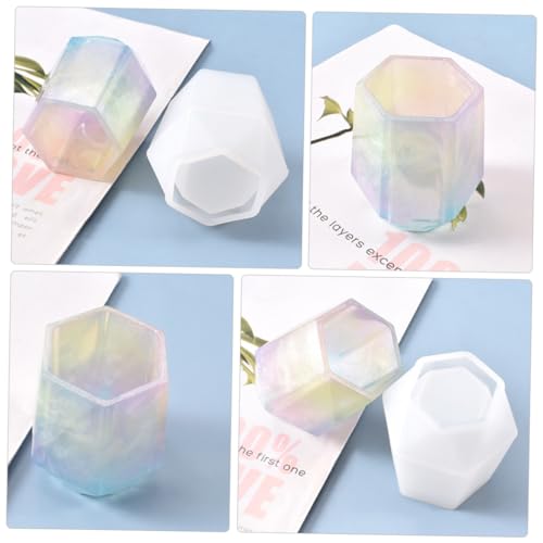 EPIGEIST Silikonform Pen Holder DIY Epoxidharz Form Sechseckig Vielseitig für Stifte Organizer Schmuckbox Kosmetikbehälter Originelle Bastel Geschenkideen von EPIGEIST