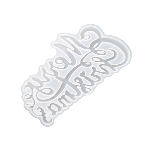 EPIGEIST Silikonform Weihnachtsbuchstaben DIY Gießform für Resin Anhänger Silikonform Langlebig Wiederverwendbar Kreativ für Weihnachtsdekoration von EPIGEIST