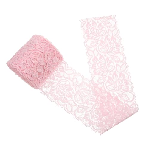 EPIGEIST Stretch-spitze Nähen Schwarzes Spitzenband Schnürsenkel Bänder Zum Basteln Spitzendekoration Für Frauen Hochzeit Bandspitze Spitze Zum Basteln Schleife Stoff Spandex-garn Rosa von EPIGEIST