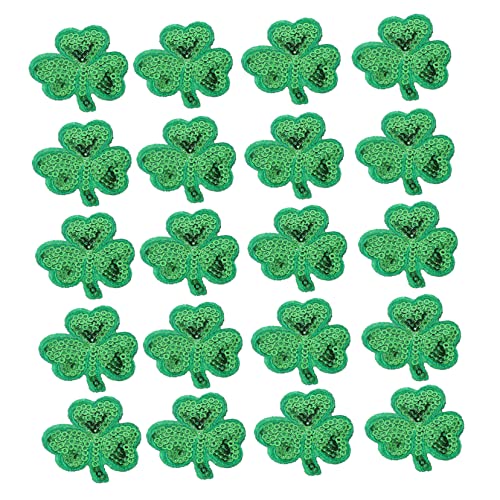 EPIGEIST Teiliges Glitzer Patches für Patrick's Day Aufbügelbare Kleeblätter für Kleidung Taschen Hüte und Mehr DIY Bastelzubehör mit Starkem Kleber von EPIGEIST