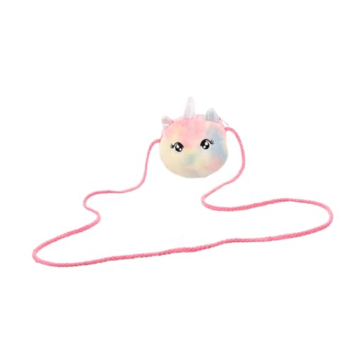 EPIGEIST Unicorn Plüsch Umhängetasche für Mädchen Verstellbarer Gurt Süße Cartoon Schultertasche ca Weiches Material Vielseitige Crossbody Geldbörse für Münzen und Kleine Gegenstände von EPIGEIST