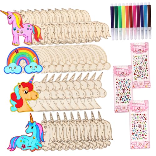 EPIGEIST Unlackierte Holzfiguren Einhorn und Wolken zum Bemalen DIY Bastelset für Kreative Dekoration Geburtstag Party Holzscheiben für Handwerk EPIGEIST Unlackierte Holzfiguren Einhorn und Wolken zum Bemalen DIY Bastelset für Kreative Dekoration Geburtstag Party Holzscheiben für Handwerk von EPIGEIST