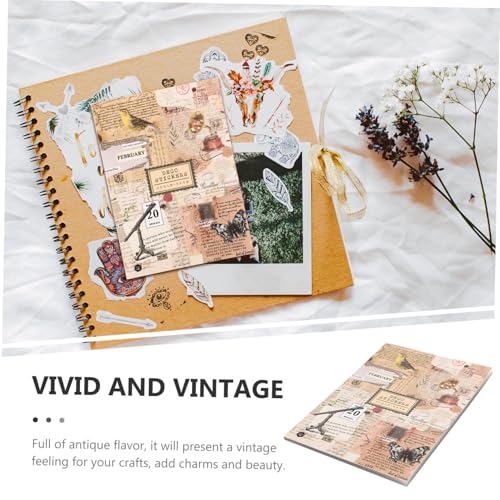 EPIGEIST Vintage Journaling Pet Material Selbstklebend mit Antik mustern Scrapbooking Zubehör für Tagebuch Planer DIY Album Dekoration Vielseitig für Hochzeit Handwerk Schule von EPIGEIST