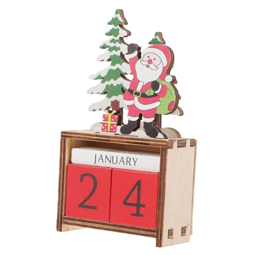 EPIGEIST Weihnachts Countdown Kalender aus Stabilem Holz Tischdeko mit Verstellbaren Zahlenblöcken Festliche Adventsdeko für Zuhause Schreibtisch Geschenkidee für Weihnachten von EPIGEIST