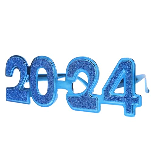 EPIGEIST Zahlenbrille Partybrille Leichtes Design Lustige Festbrille für Silvester Neujahrsfeier Blau Unisex Partyzubehör von EPIGEIST