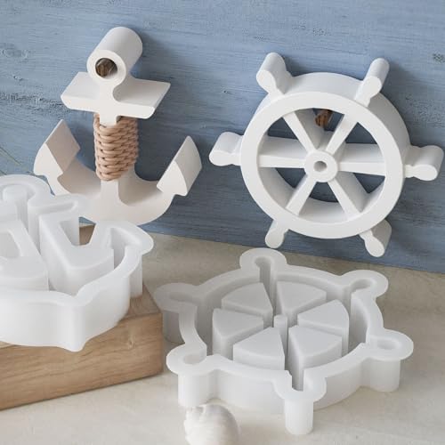 2 Stück Maritim Silikonformen Gießformen, DIY Silikon Gießform, Gipsformen zum Gießen, Epoxidharz Formen Anker 2 Stück Maritim Silikonformen Gießformen, DIY Silikon Gießform, Gipsformen zum Gießen, Epoxidharz Formen Anker von EPODA