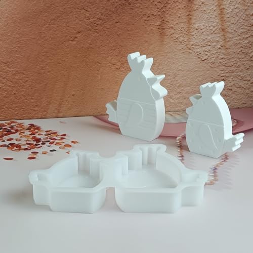 2 Stück Silikonformen Gießformen Huhn, 3D Silikonform Huhn Silikonform Tiere, Gießformen Huhn für Bastelarbeiten, Gips, Kunsthandwerk von EPODA