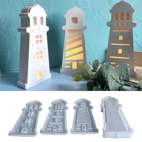 4 Stück Maritime Leuchtturm Silikonformen Gießformen, Silikonform Sommer Maritim Gips GießEn Formen Für Geschenke Heimdekoration 4 Stück Maritime Leuchtturm Silikonformen Gießformen, Silikonform Sommer Maritim Gips GießEn Formen Für Geschenke Heimdekoration von EPODA