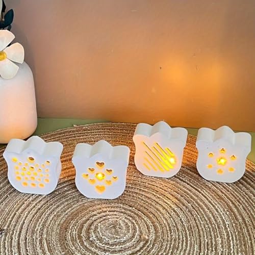 4 Stück Silikonformen Gießformen Tulpenform, Silikonformen Tulpenform Gießformen für Gips, Kerzen DIY, Gießformen Tulpenform für Bastelarbeiten, Gips, Kunsthandwerk von EPODA
