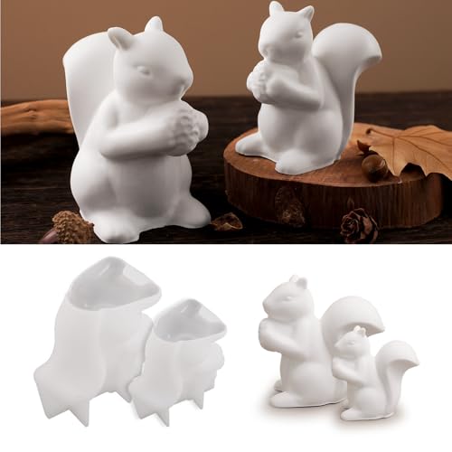 EPODA 2 Stück Eichhörnchen Harz Formen Set - 3D Tier Silikonformen für Epoxidharz - Realistische Gießformen für Deko & Bastelarbeiten - Homeoffice & Wanddekoration EPODA 2 Stück Eichhörnchen Harz Formen Set - 3D Tier Silikonformen für Epoxidharz - Realistische Gießformen für Deko & Bastelarbeiten - Homeoffice & Wanddekoration von EPODA