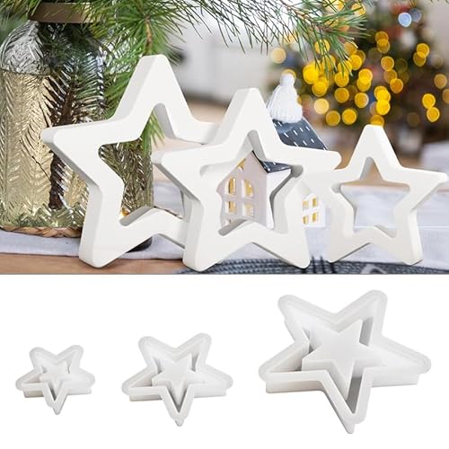 EPODA 3 Stück Silikonform Weihnachten Stern Gießformen für Kerzen und Gips DIY Weihnachtsdeko Sterne Silikonformen EPODA 3 Stück Silikonform Weihnachten Stern Gießformen für Kerzen und Gips DIY Weihnachtsdeko Sterne Silikonformen von EPODA
