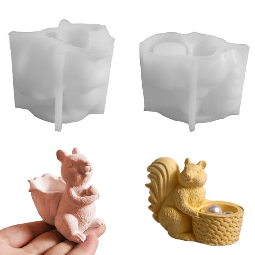 EPODA 3D Eichhörnchen Silikonform Teelichthalter Gießformen für Epoxidharz Blumentopf Sukkulenten DIY Kunsthandwerk Silikonformen EPODA 3D Eichhörnchen Silikonform Teelichthalter Gießformen für Epoxidharz Blumentopf Sukkulenten DIY Kunsthandwerk Silikonformen von EPODA