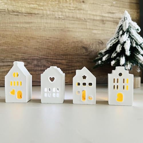 EPODA 4 Stück 3D Silikonform Haus Gießformen Häuser Kerzenhalter Weihnachten Gips Gießen Giessformen Silikon DIY EPODA 4 Stück 3D Silikonform Haus Gießformen Häuser Kerzenhalter Weihnachten Gips Gießen Giessformen Silikon DIY von EPODA