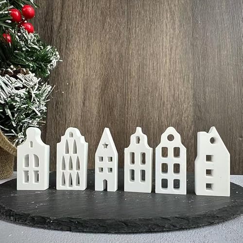 EPODA 6PCS Silikonform Häuser Gießformen mit Fenster für Gips DIY Deko Silikonformen Häuser EPODA 6PCS Silikonform Häuser Gießformen mit Fenster für Gips DIY Deko Silikonformen Häuser von EPODA