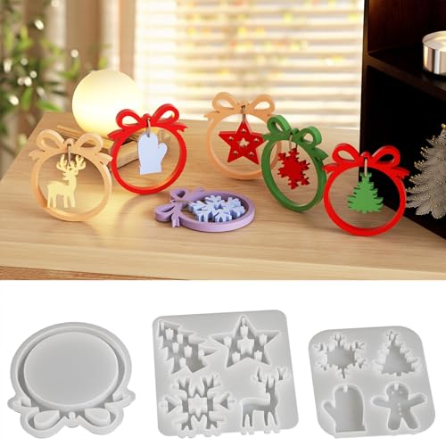 EPODA Anhänger Gießformen Weihnachten mit Schneeflocke Baum Stern Elch Handschuhe DIY Silikonformen Weihnachtsdekoration EPODA Anhänger Gießformen Weihnachten mit Schneeflocke Baum Stern Elch Handschuhe DIY Silikonformen Weihnachtsdekoration von EPODA