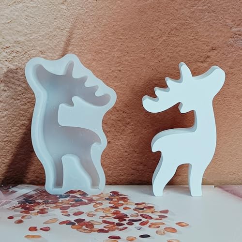 EPODA Gießformen Silikonform Weihnachten Elch Hirsch Kerzenformen Gießen Anhänger-Herstellungsformen von EPODA
