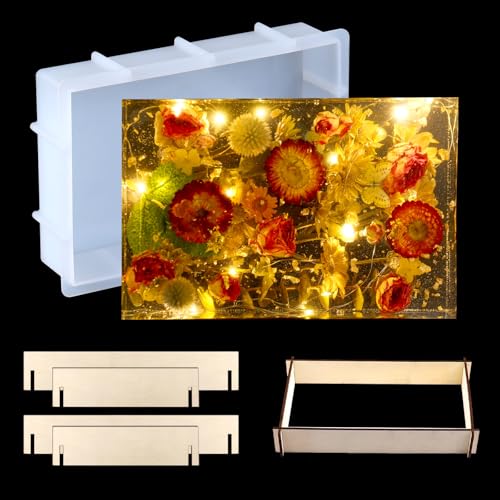 EPODA Groß Resin Silikonformen Epoxidharz, Rechteckige Silikonform Epoxidharz Würfel Silikonformen für Harzgießen EPODA Groß Resin Silikonformen Epoxidharz, Rechteckige Silikonform Epoxidharz Würfel Silikonformen für Harzgießen von EPODA